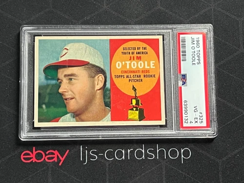1960 Topps Jim O'Toole #325 Cincinnati Reds PSA 4 J1
