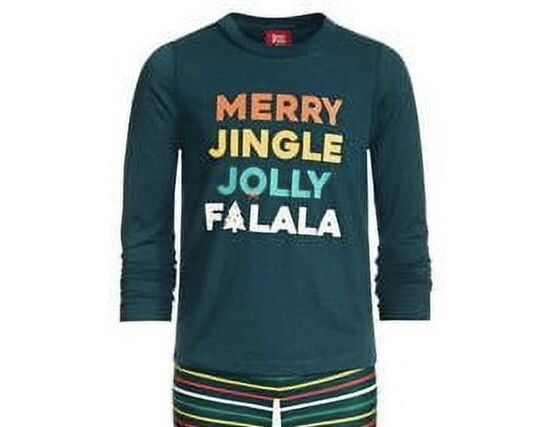 Family Pajamas Unisex Kids Matching Merry Jingle Mix It Pajama Set Size L 10/12 image 3