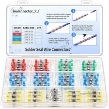 230/100 Solder Seal Sleeve Heat Shrink Butt Wire Connectors Terminals Waterproof