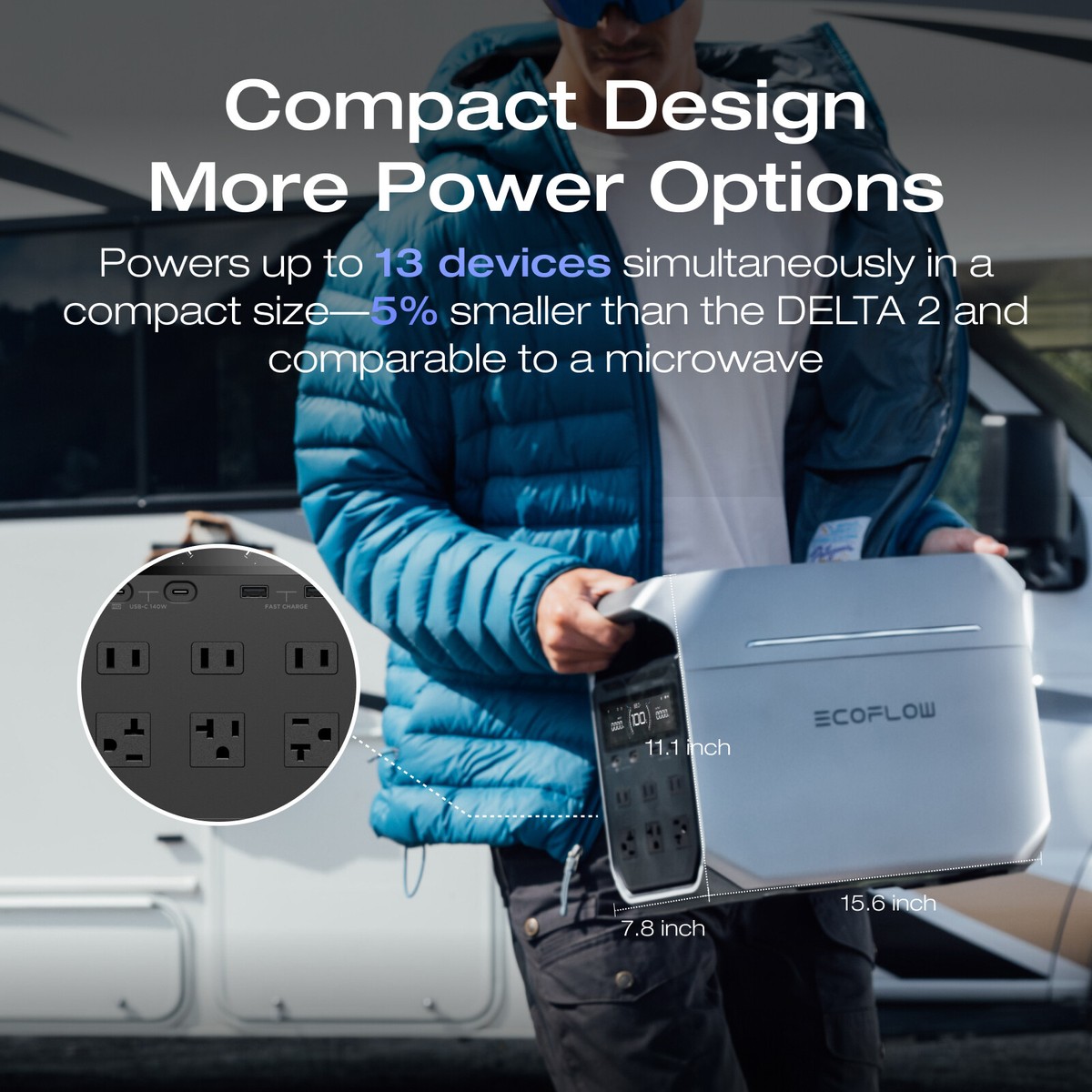 EcoFlow DELTA 3 Plus 1024Wh Portable Power Station+160W
