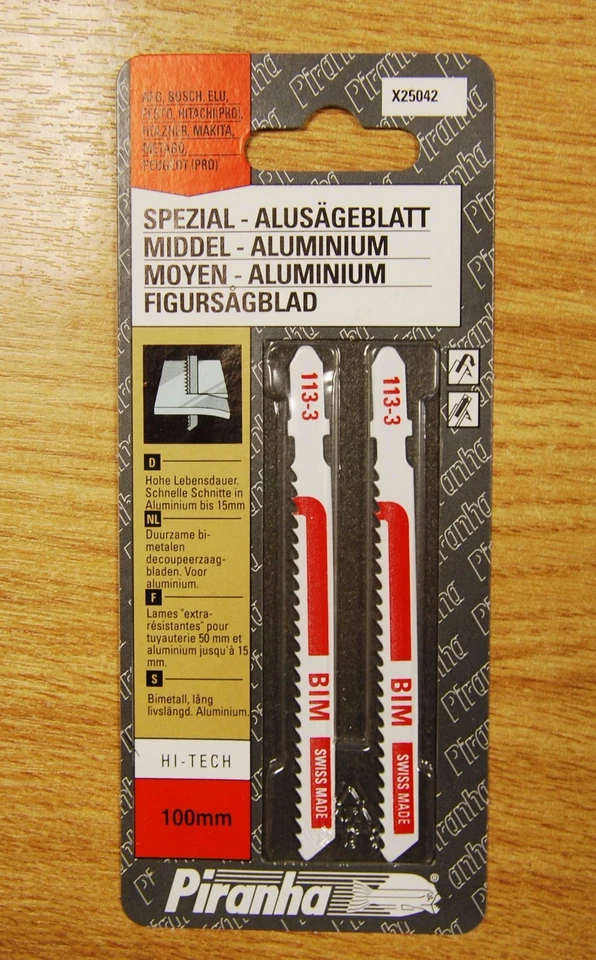 Piranha X25042 Jigsaw Blades pack of 2 Metal Cutting 100mm Hi Tech Switzerland