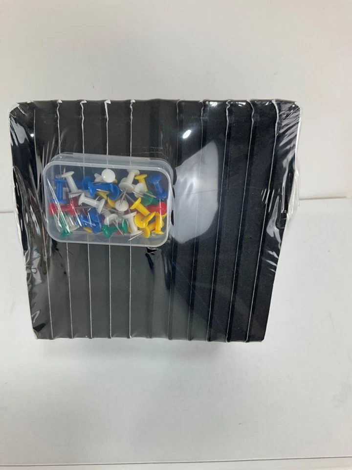 SEG Direct 12 Pc Trapezoid Felt Board Tiles w/ 50x pins 11.8" x 5.1" x 0.39" - Image 2 of 4