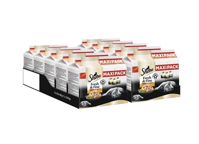 145x50g Sheba Katzenfutter Nassfutter Fresh&Fine in Sauce Huhn, Geflügel,Truthah