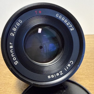 Contax Carl Zeiss Sonnar T* 85mm F2.8 Lens MMG with box | eBay