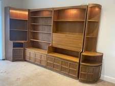 Parker Knoll Nathan Squares 4 tall Cabinets & Corner TV unit. Mid Century Teak