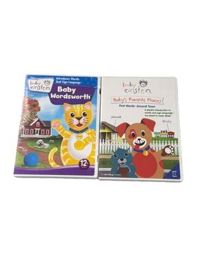 Baby Einstein DVD Lot Of 2 Baby s Favorite Places Baby Wordsmith Education 