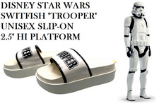 DISNEY STAR WARS SWITFISH TROOPER PLATFORM UNISEX MEN 67 WOMEN WHITE BLACK NEW