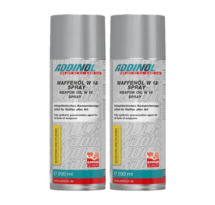 ADDINOL LUBE OIL GMBH ADDINOL WAFFENÖL W 18 SPRAY 200ml x 2 Stück
