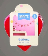 NEW Target Spritz Valentine's Day Felt Heart Garland Party Decor Pink Red 72"