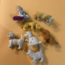 7 MEG Puppy In My Pocket Dogs Puppies Cats 1990s 94 Used Resin Plastic