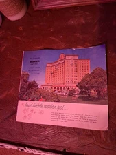 The Baker Hotel Vintage Original Advertisment Flyer