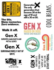 Gen X 80's Stickers