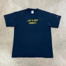 Vintage 90s Microsoft Lets Get Nerdy Shirt Size Medium Black Computer Technology