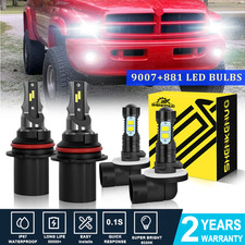 For Dodge Ram 150025003500 1999-2001 Led Headlight Bulbs Kit Fog Light White