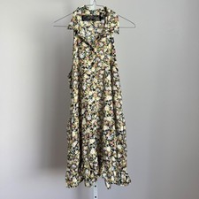 Code X Mode Floral Sleeveless Dress sz S Button Up Boho Cottage