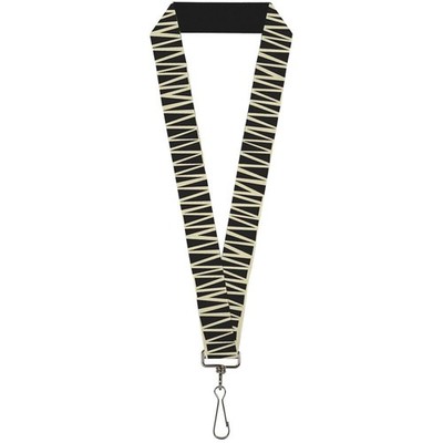 Buckle-Down Lanyard-1.0''-Zig Zag Doodle Cream/Black 22'' x 1'' Multico (US IMPORT)