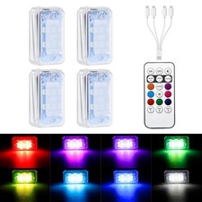 11 LEDs Wireless Strobe Lights with Remote 500mAh Rechargeable Car RGB Car