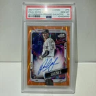 2024 Topps Chrome Cosmic Paul Skenes RC /25 Orange Galactic On Card Auto PSA 10
