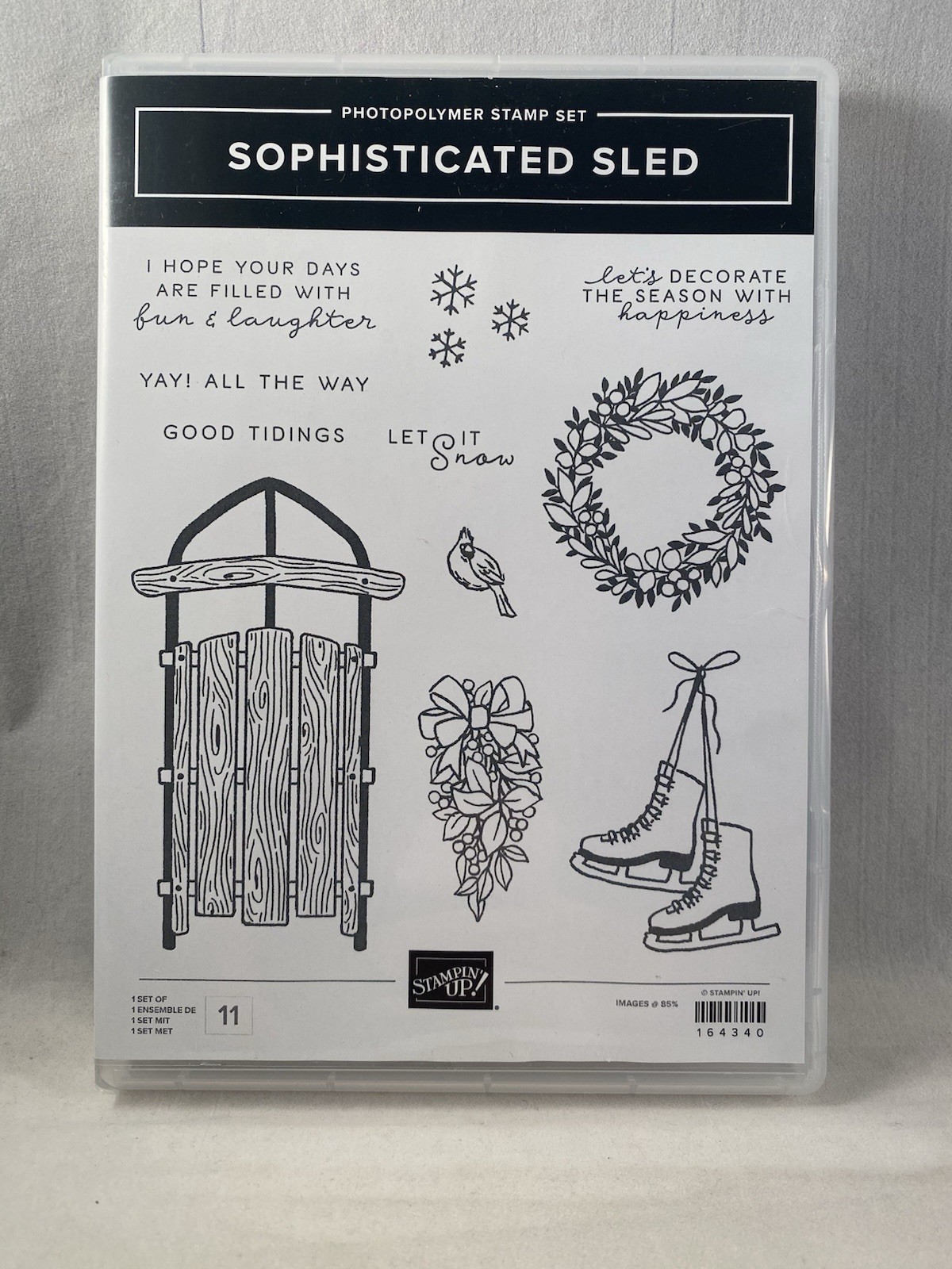 SOPHISTICATED SLED Stamp Set & Dies Stampin Up Winter Good Tidings 2508