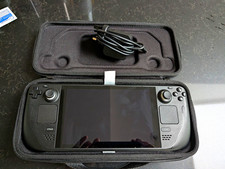 Valve Steam Deck Handheld System Black with Carrying Case, USB-C Charger