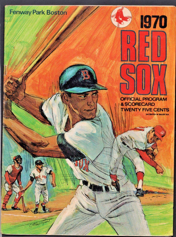 1970 Red Sox Vintage Baseball Game Program Fenway Park 32 Pages EX [z02