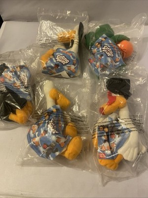 SITZENDE ENTEN STOFFTIERE KOMPLETTES SET MCDONALDS HAPPY MEAL SPIELZEUG / FIGUREN 2002 VERSIEGELT