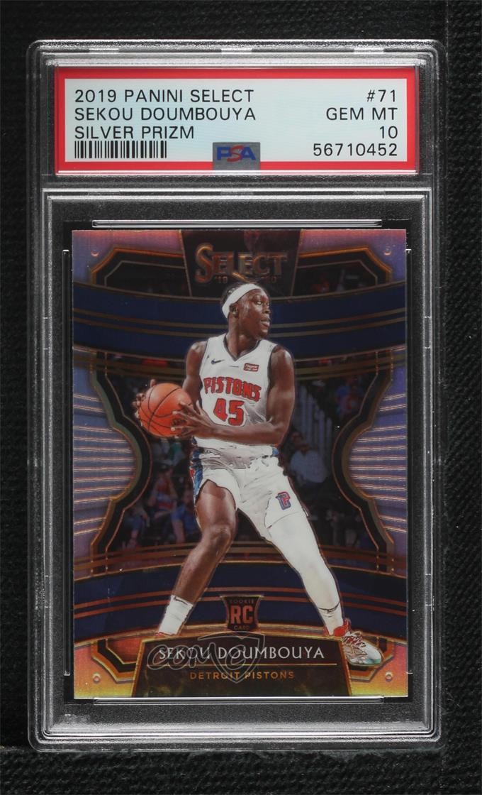2019 Panini Select Concourse Silver Prizm Sekou Doumbouya #71 PSA 10 GEM MT 13vr