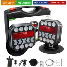 USB-C Wireless Trailer Lights, Adjustable Magnetic Tow Light with Retroreflec...