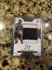 2021/22 Panini National Treasures Red /75 Auto Day’ron Sharpe RC Patch Nets