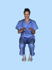 Resin 1/64 Diorama Modern Career Series Figure Toys Hospital Sitting Doctor 41