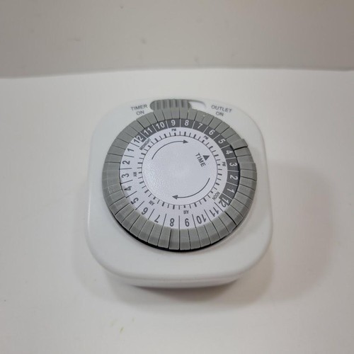 Westek TM01DHB 1 Outlet Indoor Plug In Mechanical Timer 24 Hour Switch Control