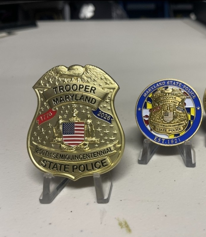 Maryland State Police 250th Challenge Coin  Set ***Rare***