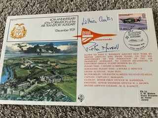 RAF SIGNED COVER SIGNED LETTICE CURTIS & SIR PETER MURSELL CONCORDE FLOWN COVER.