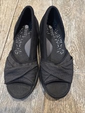 Bzees Remix Black Peep Toe Slip On Shoes Women  s Size 8.5
