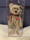 Ty Beanie Baby 1999 Signature Bear Retired with Tags In Case Vintage Plush NWT