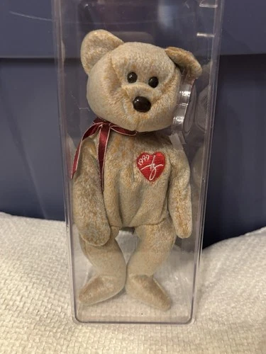 Ty Beanie Baby 1999 Signature Bear Retired with Tags In Case Vintage Plush NWT