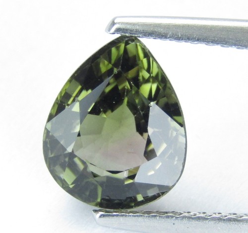 Collezione Tormalina Verde Gloriosa Naturale 2,77Cts 9,7x8mm Forma Pera Gemma - Foto 3 di 6
