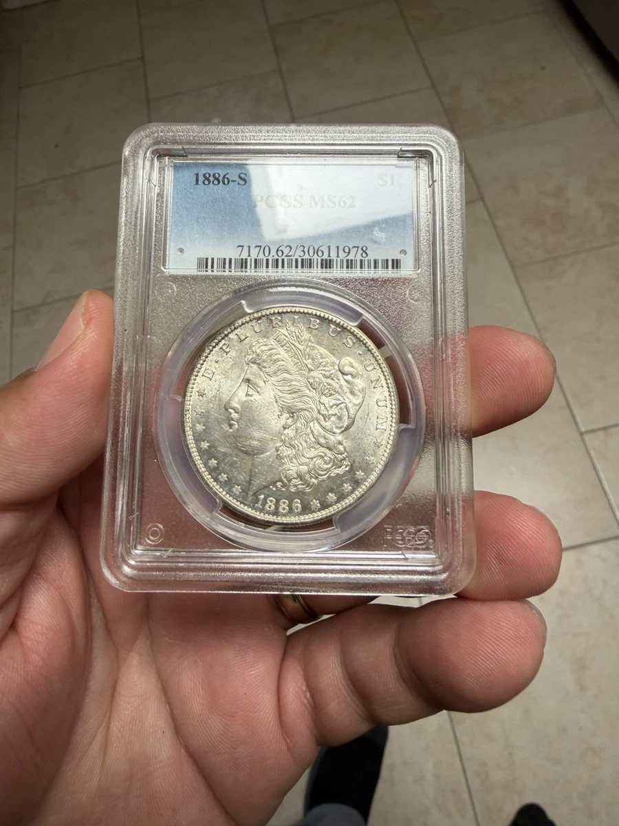 25+ MS 62 Graded 1886 Year Morgan US Dollars (1878-1921) for sale