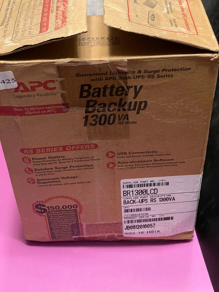 APC BR1300LCD Back-UPS RS 1300VA LCD – Includes Brand New Battery ($69.99 Value) - Image 2 of 4