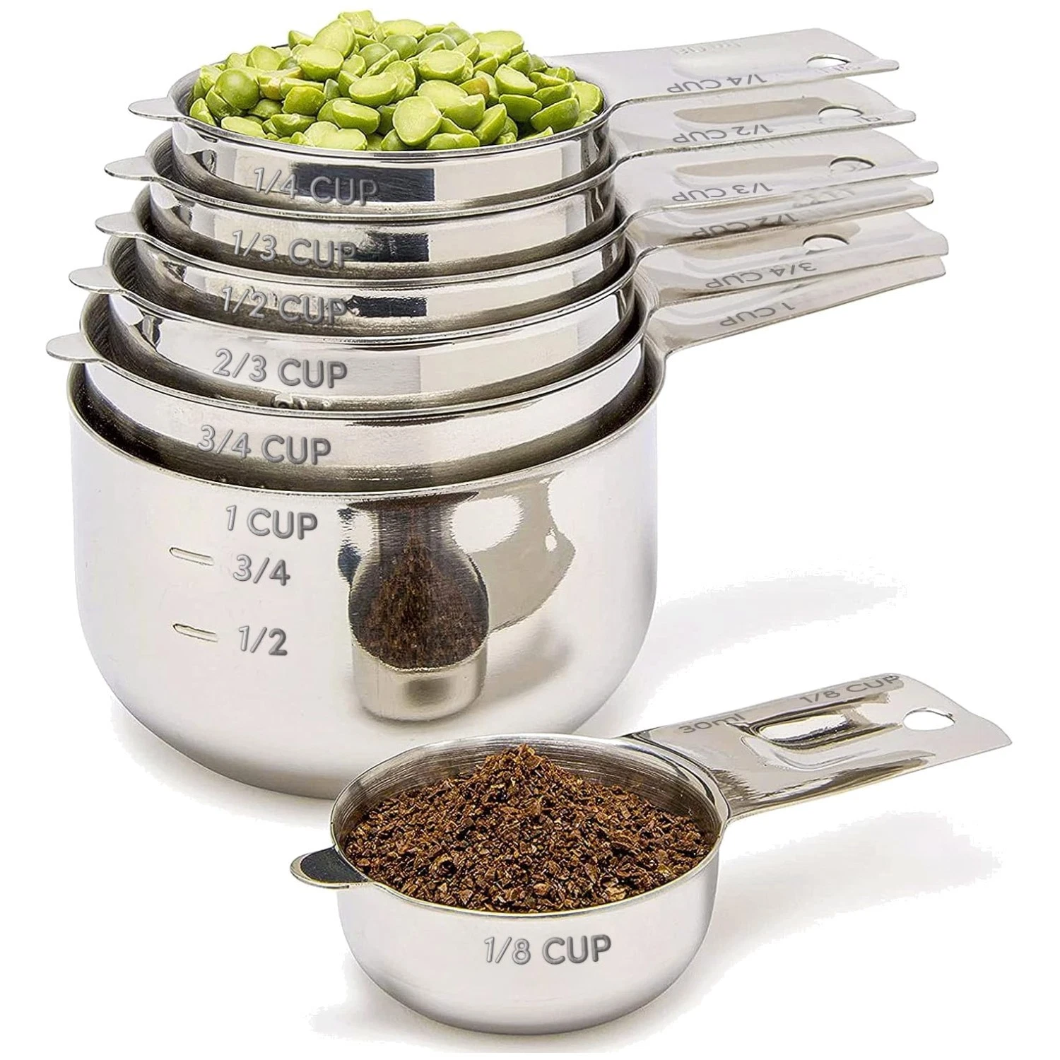 Stackable Stainless Steel Measuring Cups Set
Opens in a new window or tab