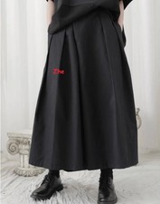 Japanese Yamamoto Women High Waisted Wide Leg Pants Loose Straight Trousers