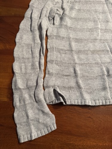 Felpa donna Eileen Fisher grigia a righe cotone biologico Langelook taglia M - Foto 5 di 8