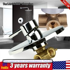 Stainless Steel Shower Faucet Set Rain 1/2" Head Wall Mount Mixer Taps