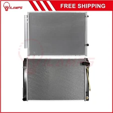 Aluminum Radiator & AC Condenser Cooling Kit For 2004-2006 Toyota Sienna 3.3L