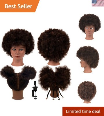 Professional 28'' Afro Curly Hair Mannequin - Ideal for Styling and Practice