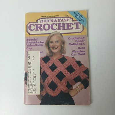 Quick & Easy Crochet Magazine January/February 1989 Cold Weather Car Coat