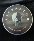 1oz Troy Silver Liberator Skull Coin With Inserted Amber