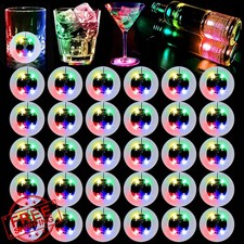 LED Coaster, 30 Pack Colorful Light Up Coasters for Drinks, Led Bottles Light...