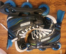 Bauer XLP Adjustable Inline Hockey Skates Youth Size 11-1 Kids Rollerblades