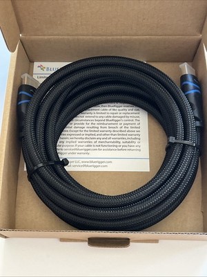 BlueRigger 10ft High-Speed HDMI Cable with Ethernet Braided Cable New!